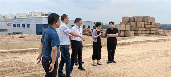 县委副书记、县长钟晓斌带队莅临我司调研   虔塑玻纤新材料科技产业园项目